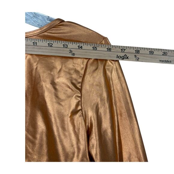 Poster Girl Crop Top Front Close Dua Lipa Large Rose Gold Metallic Revolve - Picture 7 of 9